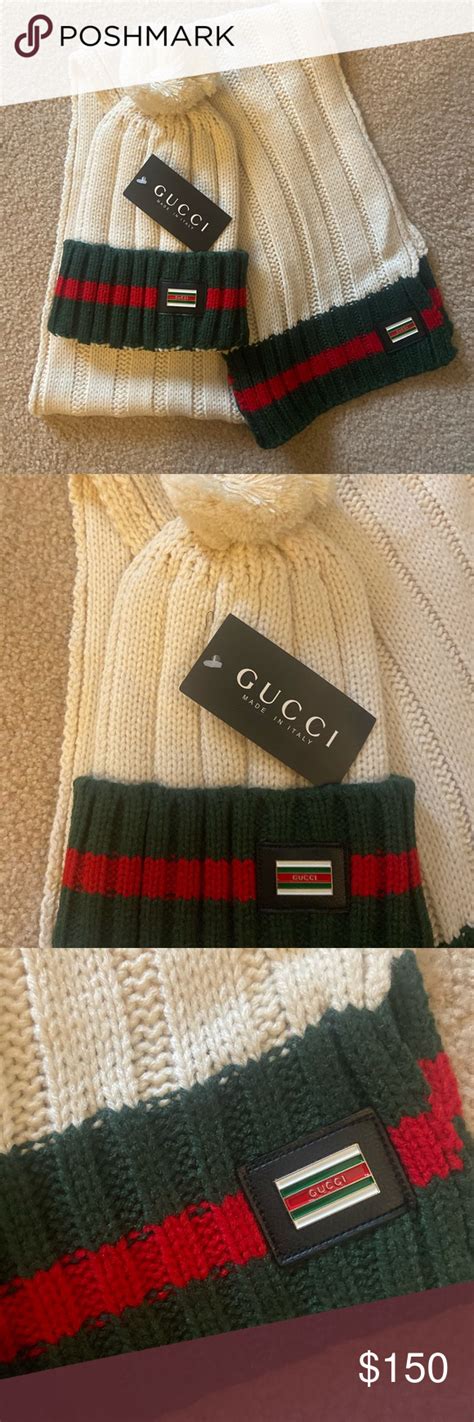 gucci hat scarf set|gucci scarf real.